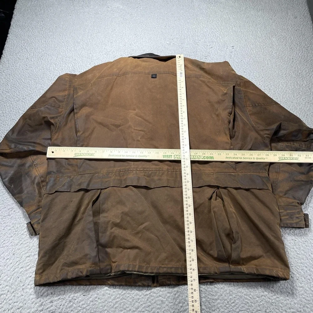 VTG Browning Dura Wax Cotton Quilted Field Jacket Corduroy Collar Brown 2XL